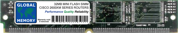 32MB MNI FLASH SIMM MEMORY RAM FOR CISCO 2600XM SERIES ROUTERS (MEM2600XM-32MFS)
